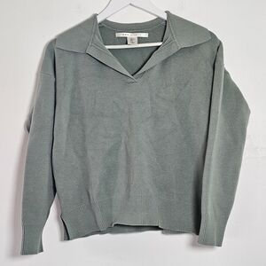 Max Studio V-Neck Sweater in Sage